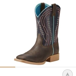 Ariat Youth Boys Girls Chute Boss Western Cowboy Boots Brown Leather 1.5 US